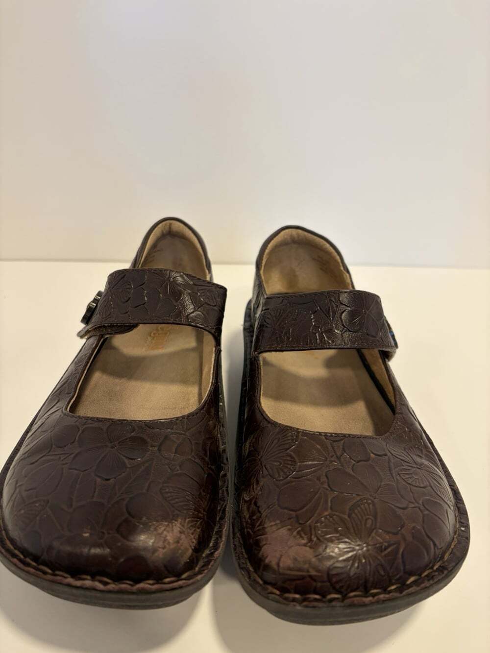 Alegria Kourtney Women's Leather Mary Jane Shoes, Brown, Size 38 EU/7.5-8 US